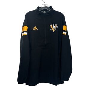 Pittsburgh Penguins Adidas Aeroready M Warm Up Track Windbreaker Jacket NHL Logo